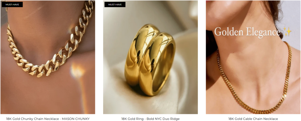 Mason & Madison Co. gold collection