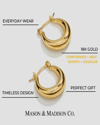 Gold Hoops Earrings