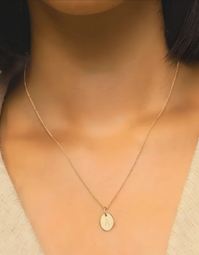 Gold Letter Pendant Necklace