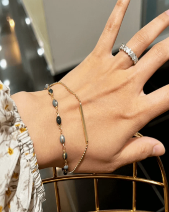 18K Jade Chain Bracelet