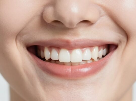 Healthy smile showing white teeth and pink gums demonstrating proper oral care