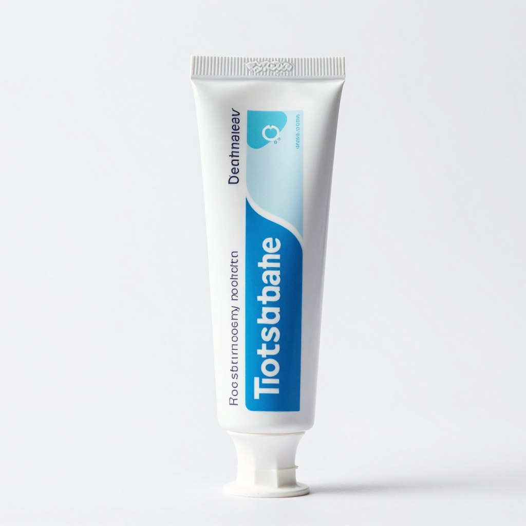 Toothpaste tube containing potassium nitrate for sensitive teeth