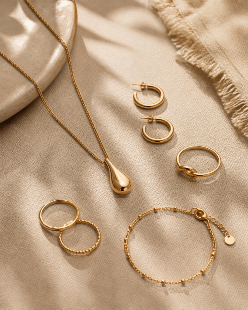 An elegant collection of gold jewelry pieces from a trustworthy brand