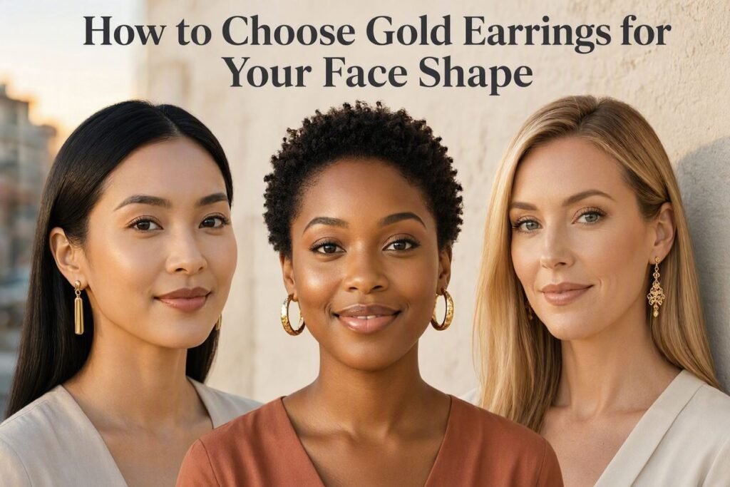 Gold Earrings for Your Face Shape