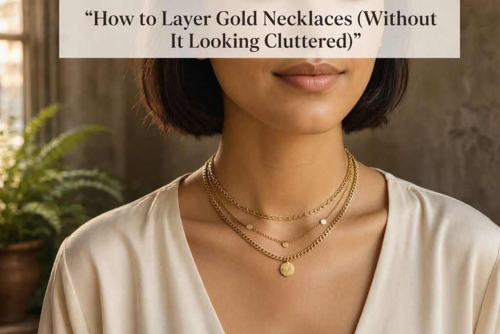 How to Layer Gold Necklaces