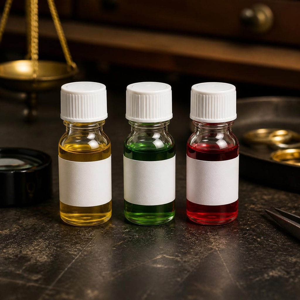 acid bottles for gold jewelry testing