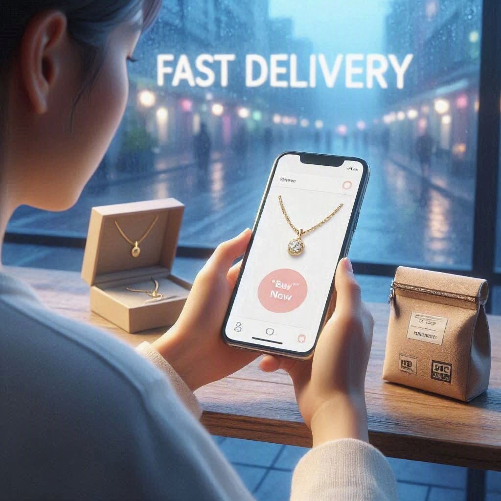 last minute gold jewelry gift with fast delivery